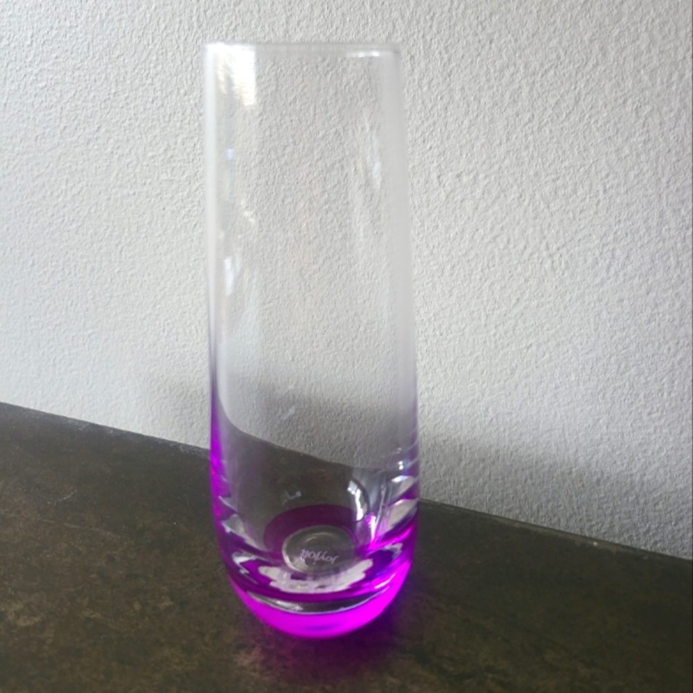 New JoyJolt Magenta Drinking Glass
